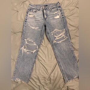 American Eagle Outfitters Light Blue Distressed Skinny Jeans